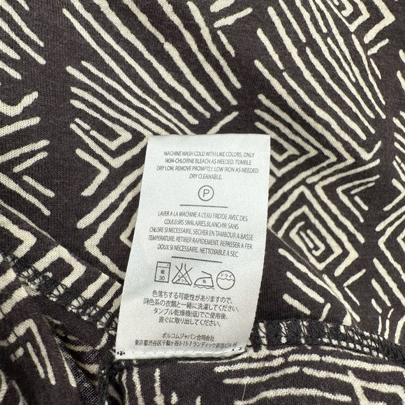 Volcom size small vinyl club tank crossover‎ back tank top brown cream print - Picture 5 of 5